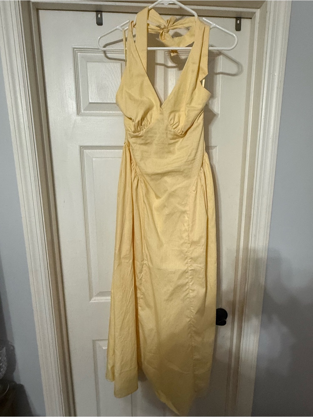 Yellow Halter Neck Maxi Dress
